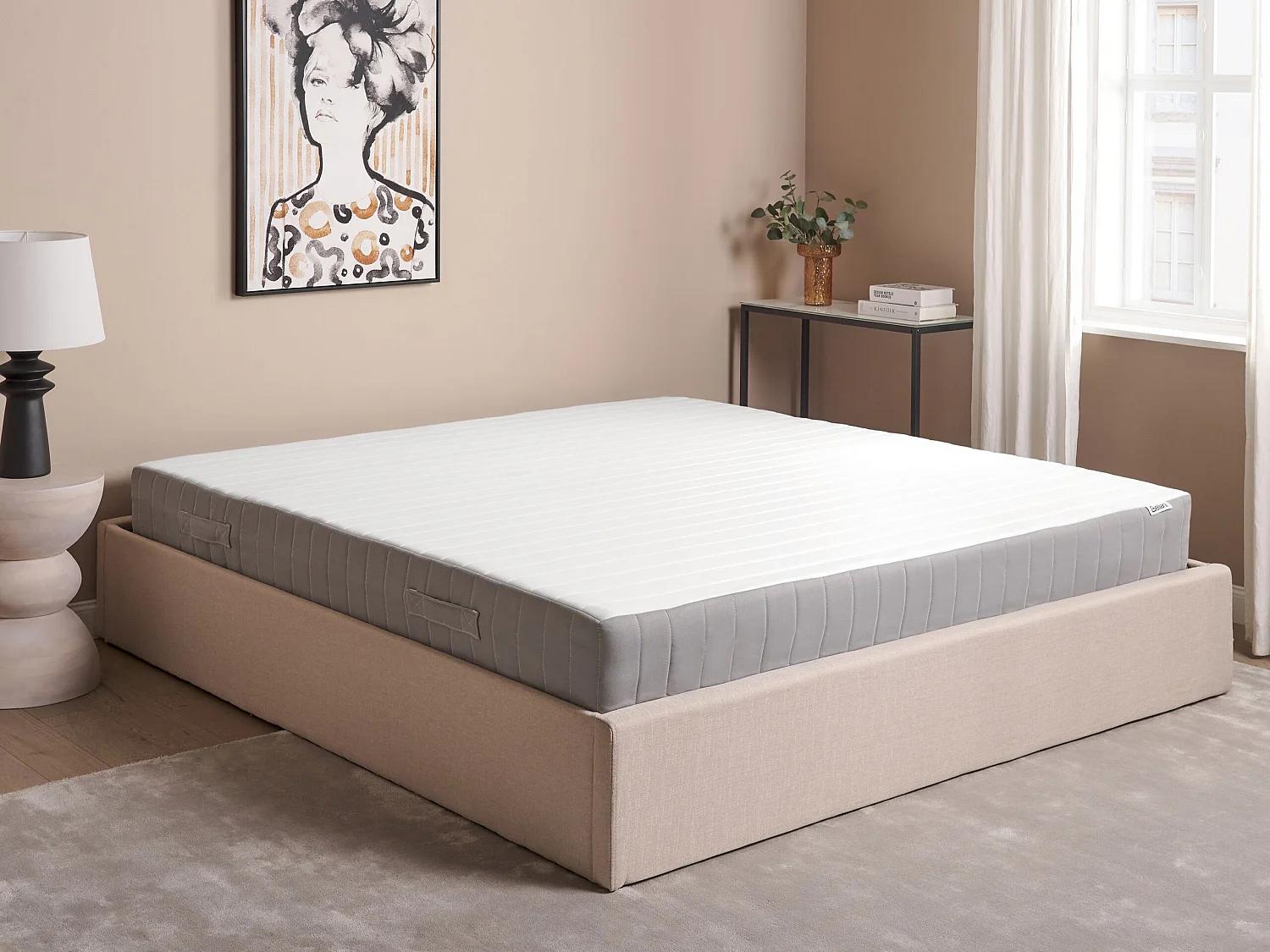 Matelas à ressorts ensachés en latex SPRINGY Moyennement ferme 180 x 200 cm