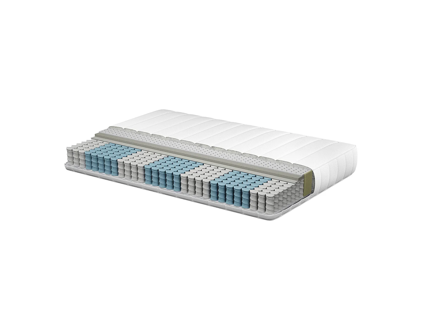 Matelas à ressorts ensachés en latex SPRINGY Moyennement ferme 160 x 200 cm