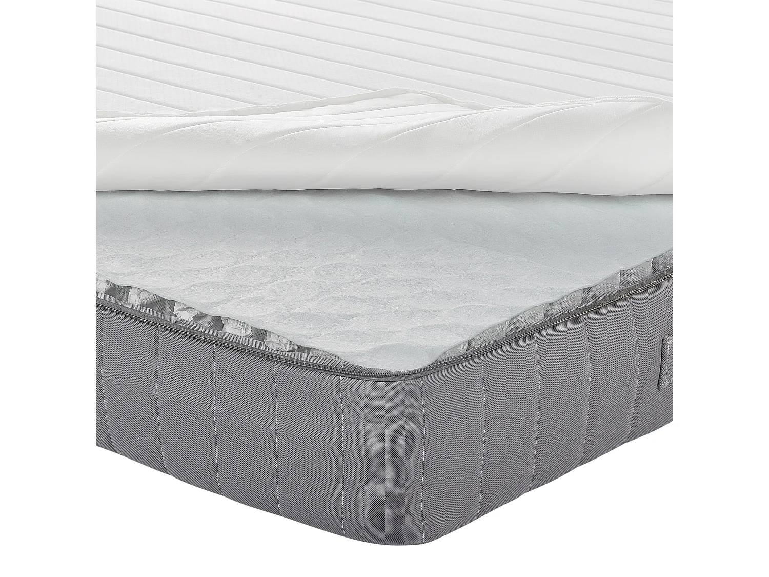 Matratze Taschenfederkern Memory Foam mittelfest 140x200cm weiß abnehmbar Fluffy