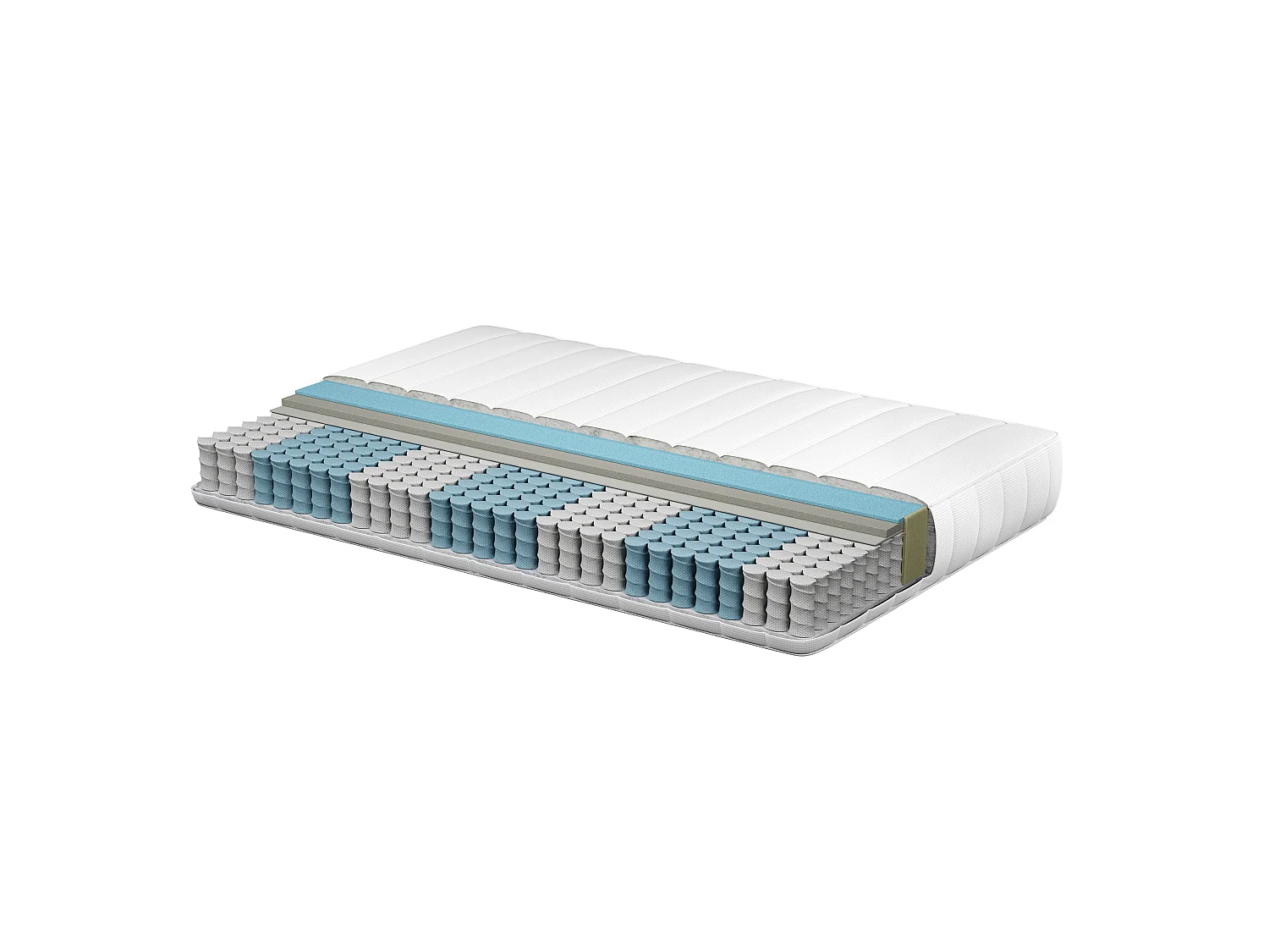 Memory Foam Pocket Spring Mattress BREEZ H2/3 Medium 140 x 200 cm (EU Double)
