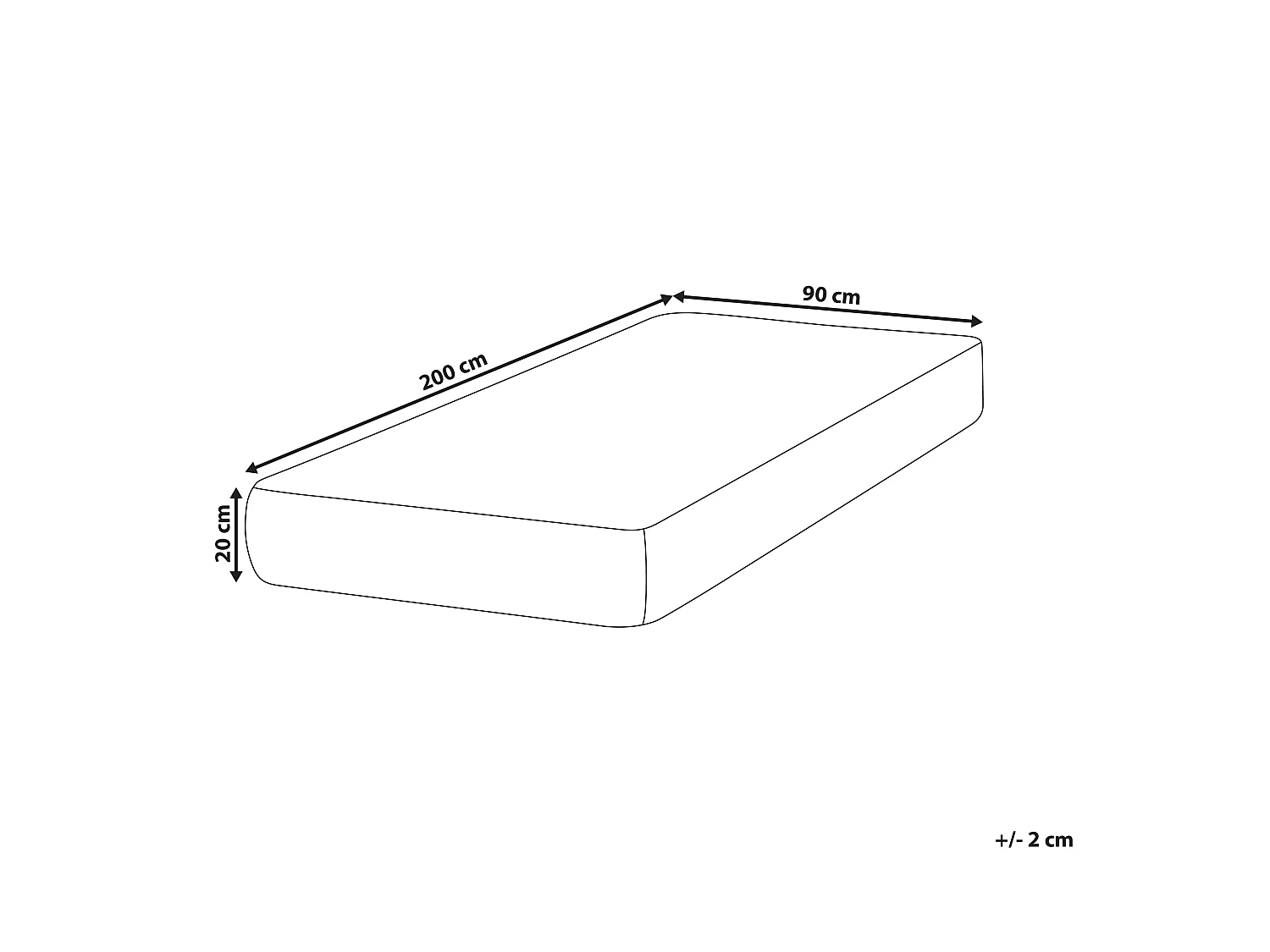 Matelas à ressorts ensachés avec housse amovible ferme 90 x 200 cm FLUFFY