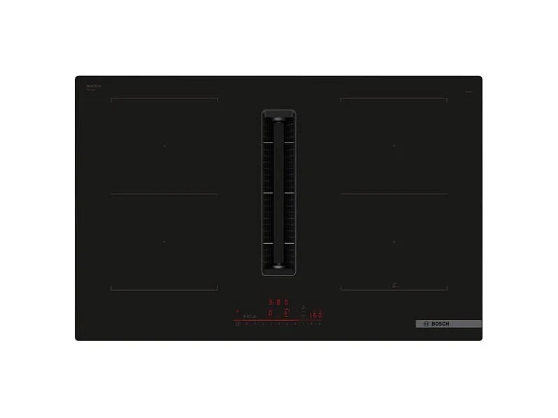 Table induction Aspirante - BOSCH SER6 - PVQ811H26E Noir - 4-foyers - Home Connect - L802xP522 mm