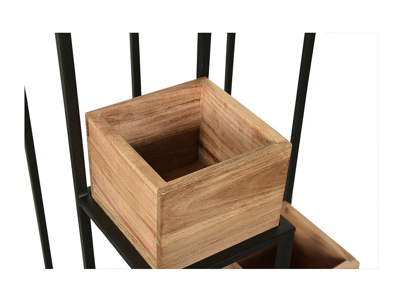 Macetero en mango y metal negro PIANO