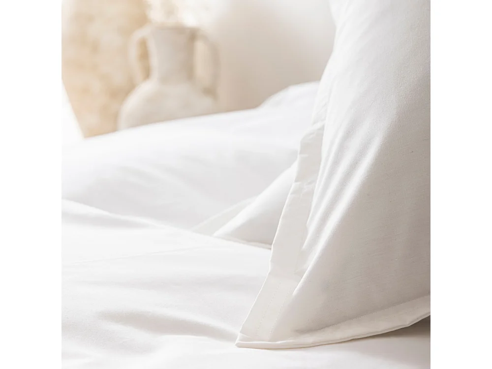 Como - Housse de couette blanc ivoire en percale de coton - 240x260cm