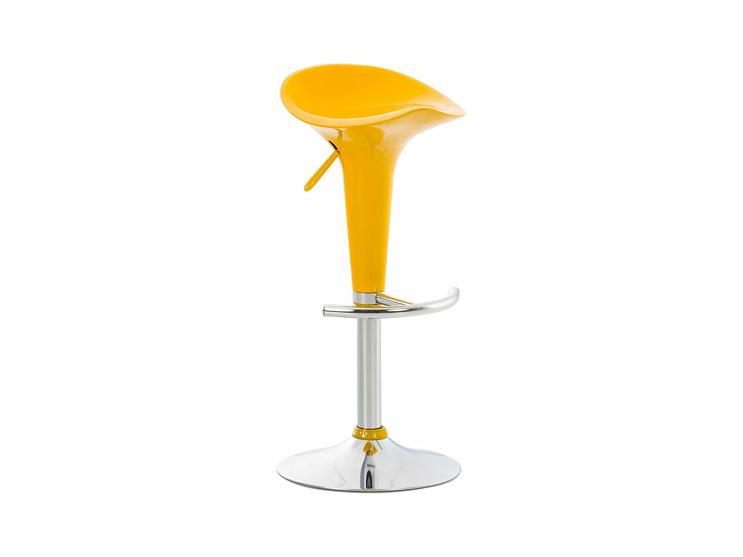 Tabouret de bar - Plastique - Jaune - Saddle