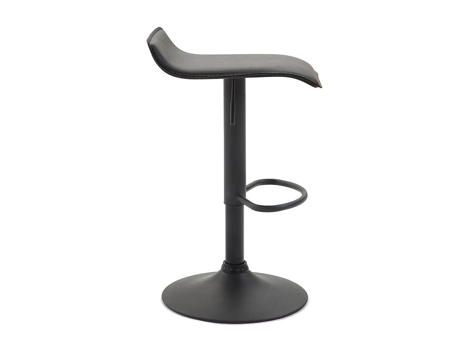 Lot de 2  Tabouret de bar - Similicuir & Métal - Noir - Dyn V2
