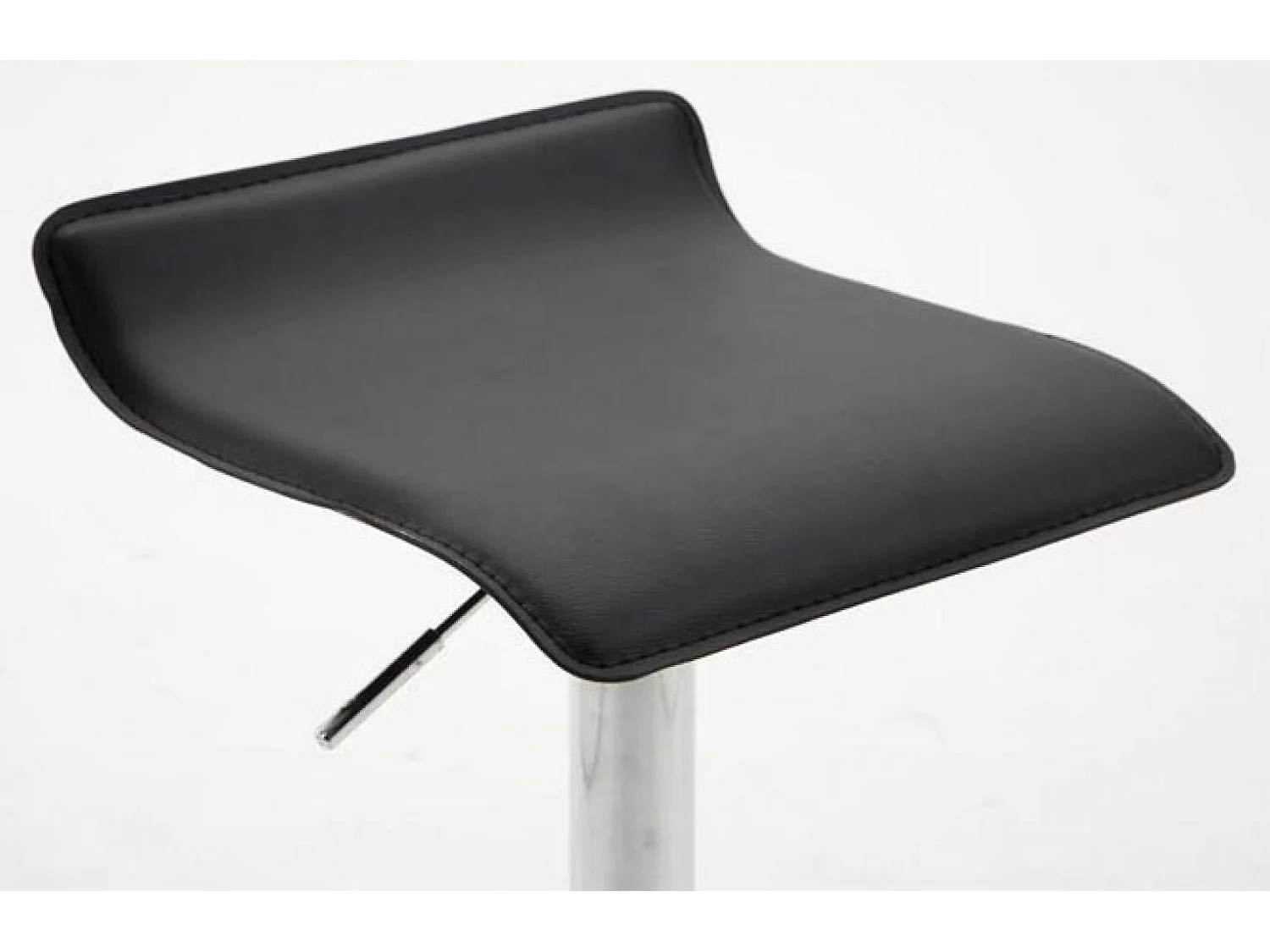 Lot de 2  Tabouret de bar - Similicuir & Métal - Noir - Dyn V2