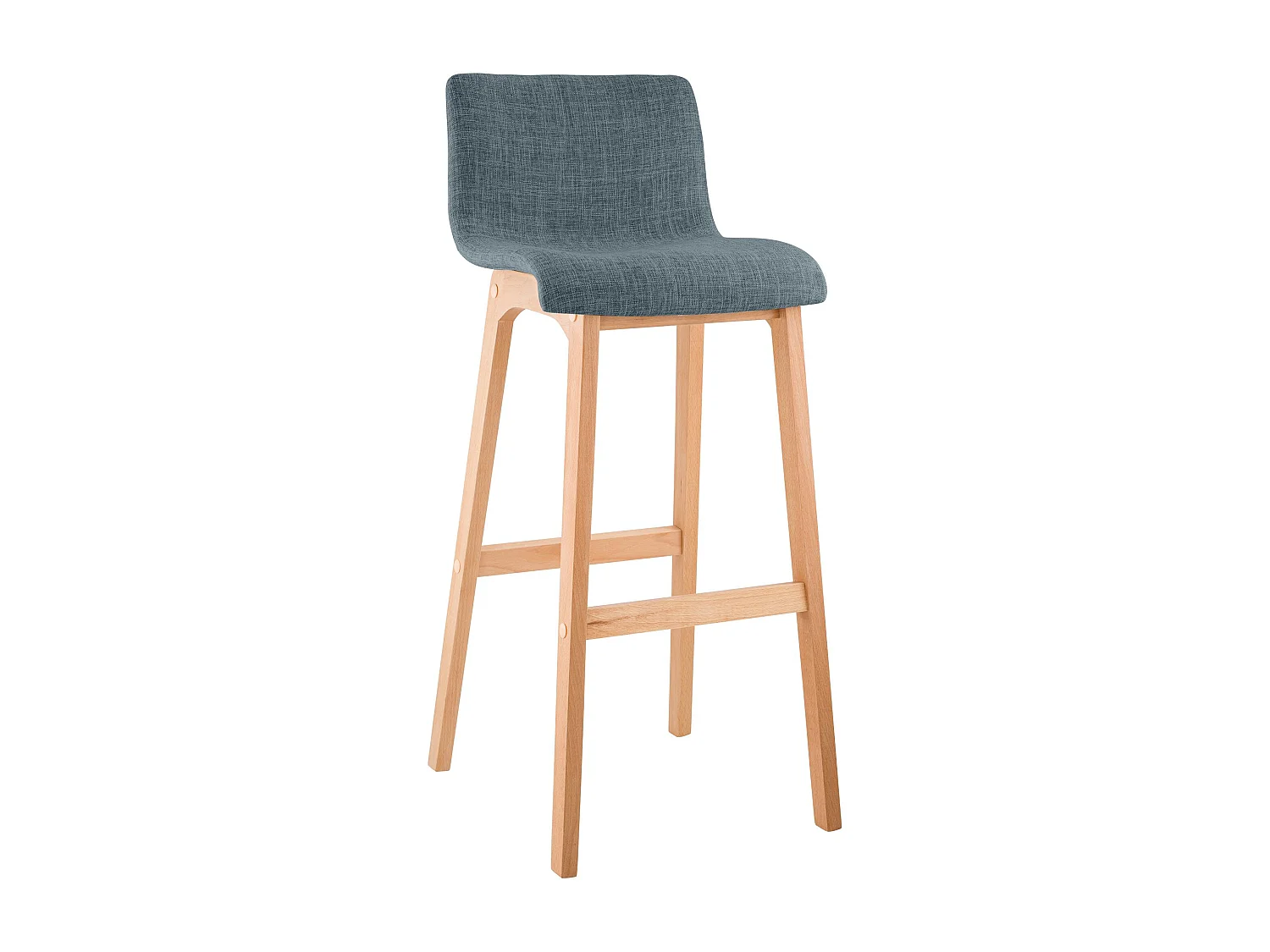 Tabouret de bar - Tissu - Bleu - Hoover