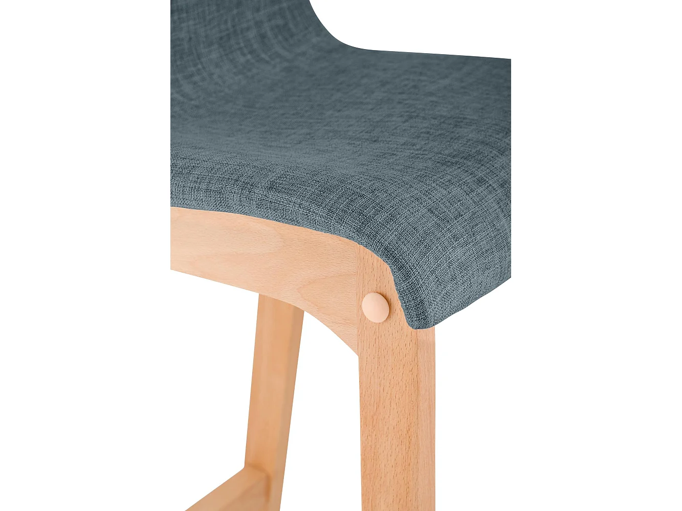 Tabouret de bar - Tissu - Bleu - Hoover