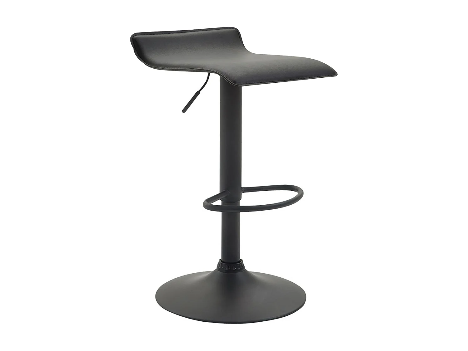 Tabouret de bar - Similicuir & Noir - Noir - Dyn V2