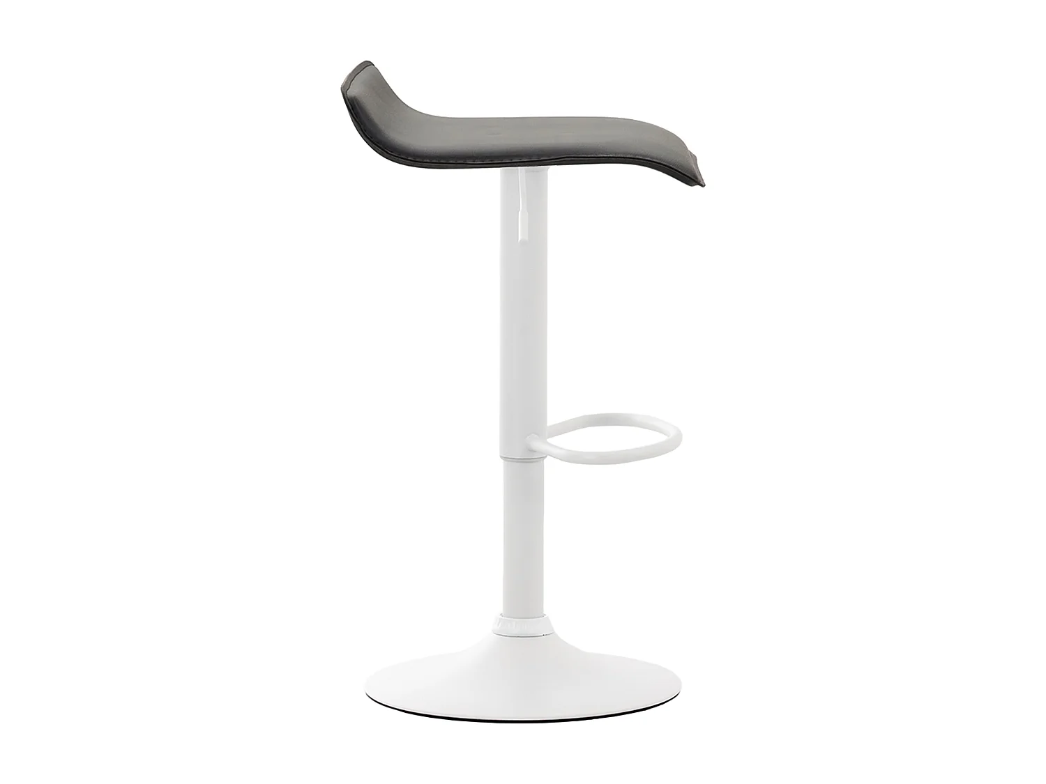 Lot de 2  Tabouret de bar - Similicuir & Métal - Noir - Dyn V2