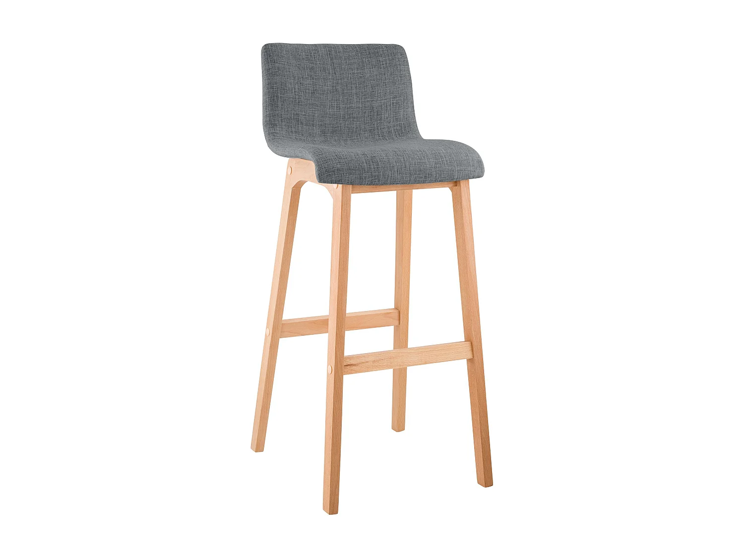 Tabouret de bar - Tissu - Gris clair - Hoover