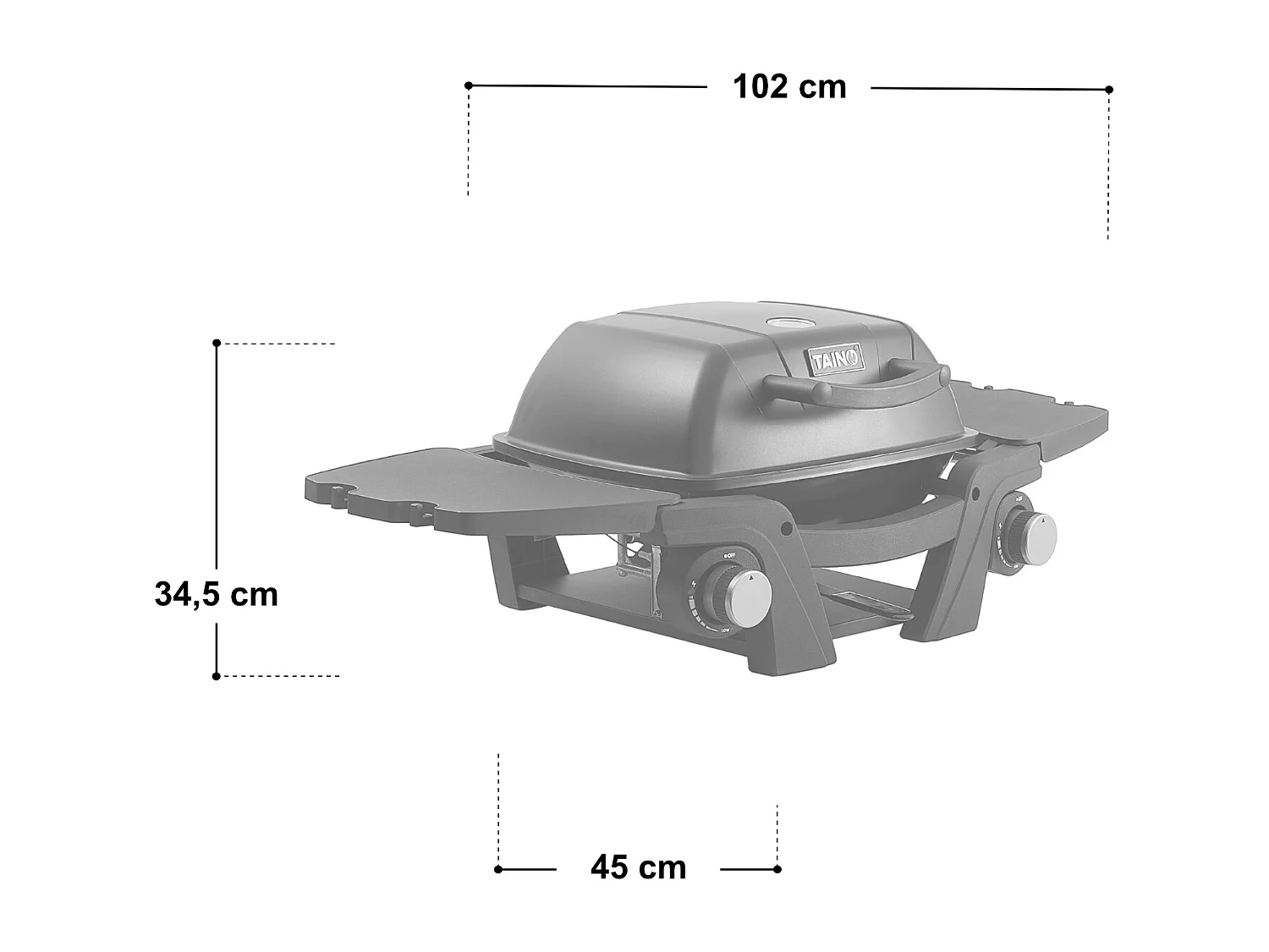 GASGRILL MAHTO Tischgrill Schwarz