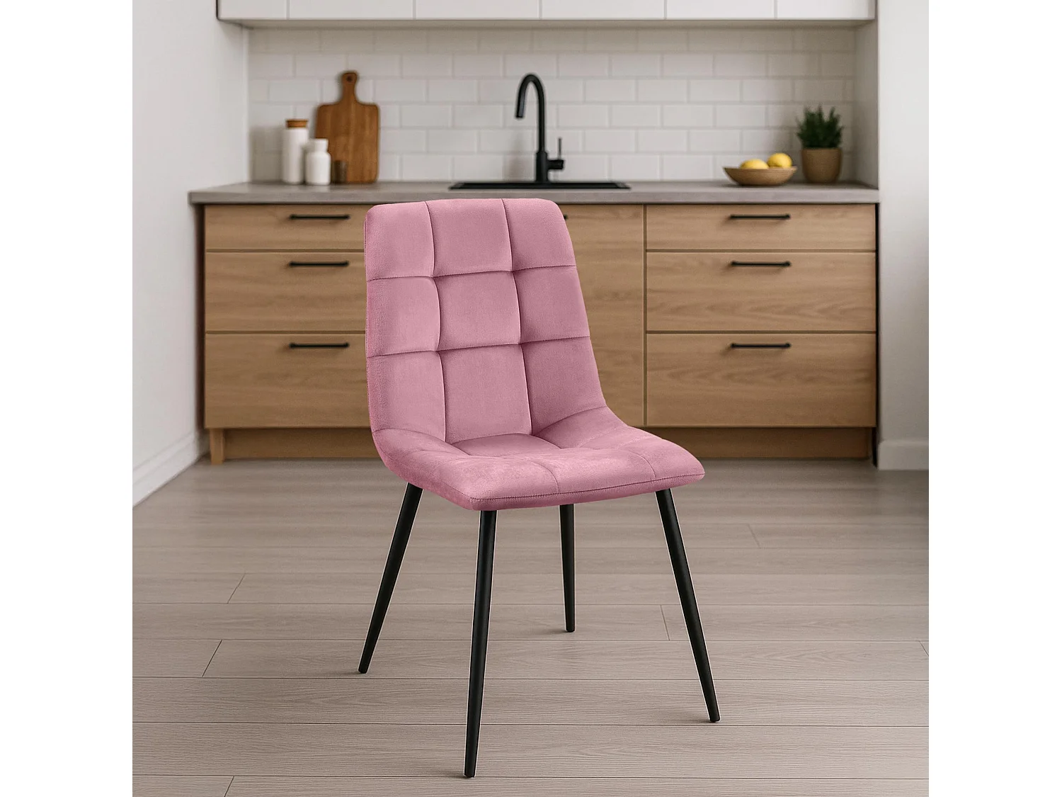 chaise salle à manger - Velours - Rose - Antibes