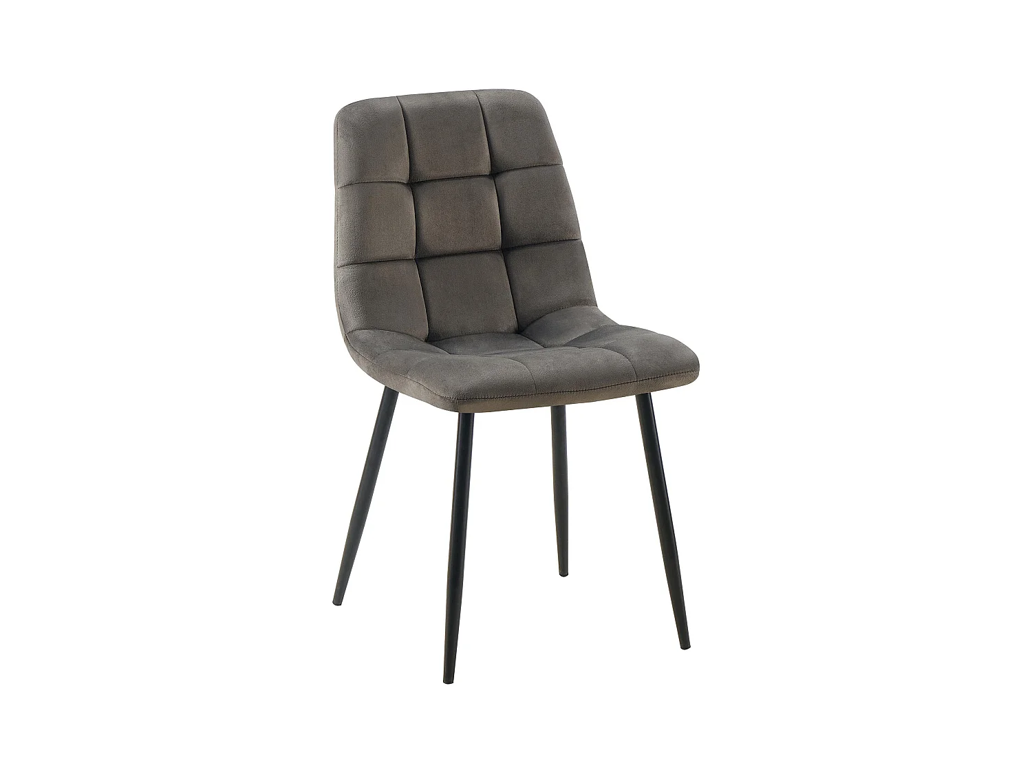 chaise salle à manger - Velours - Anthracite - Antibes