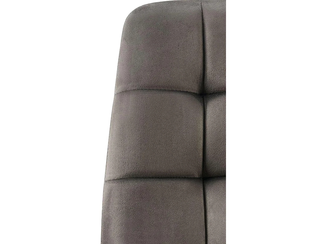 chaise salle à manger - Velours - Anthracite - Antibes