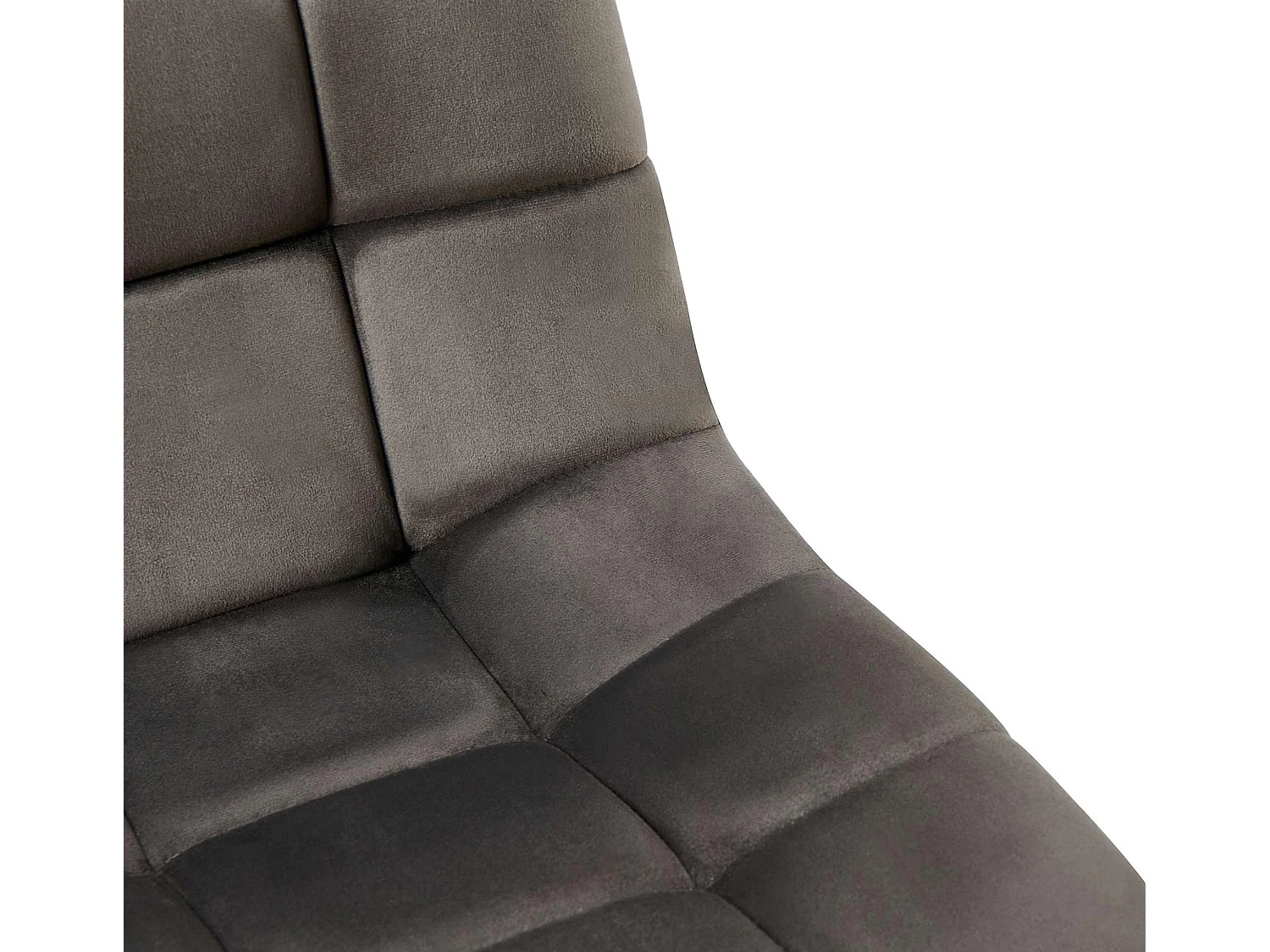 Lot de 4  chaise salle à manger - Velours - Anthracite - Antibes