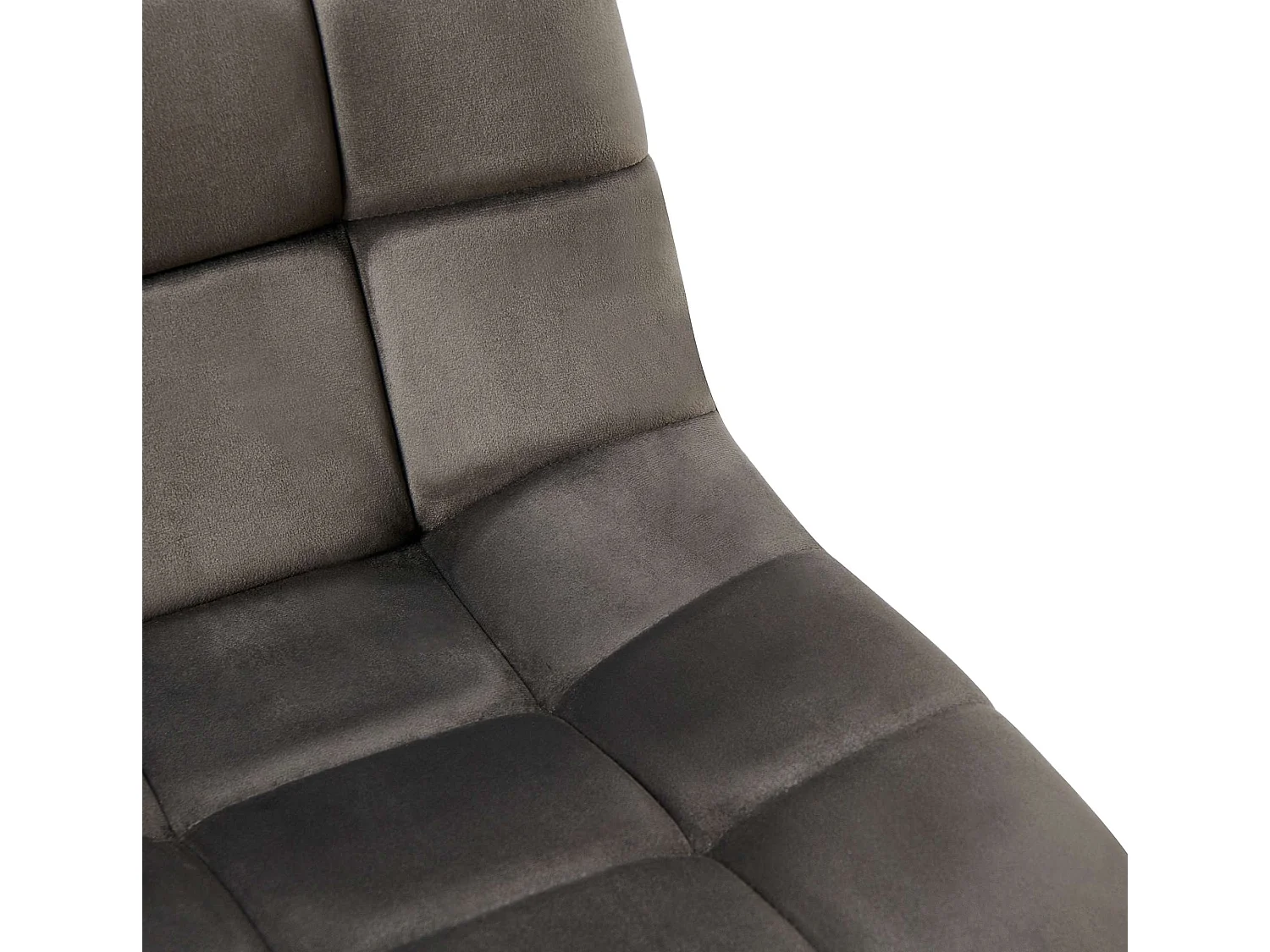 Lot de 4  chaise salle à manger - Velours - Anthracite - Antibes