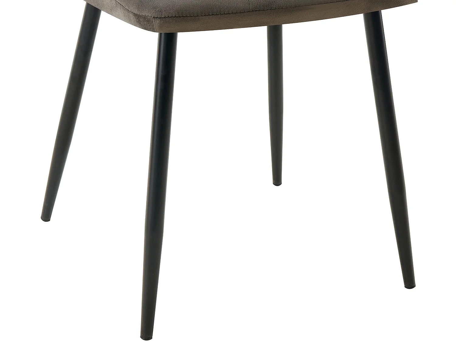 Lot de 4  chaise salle à manger - Velours - Anthracite - Antibes
