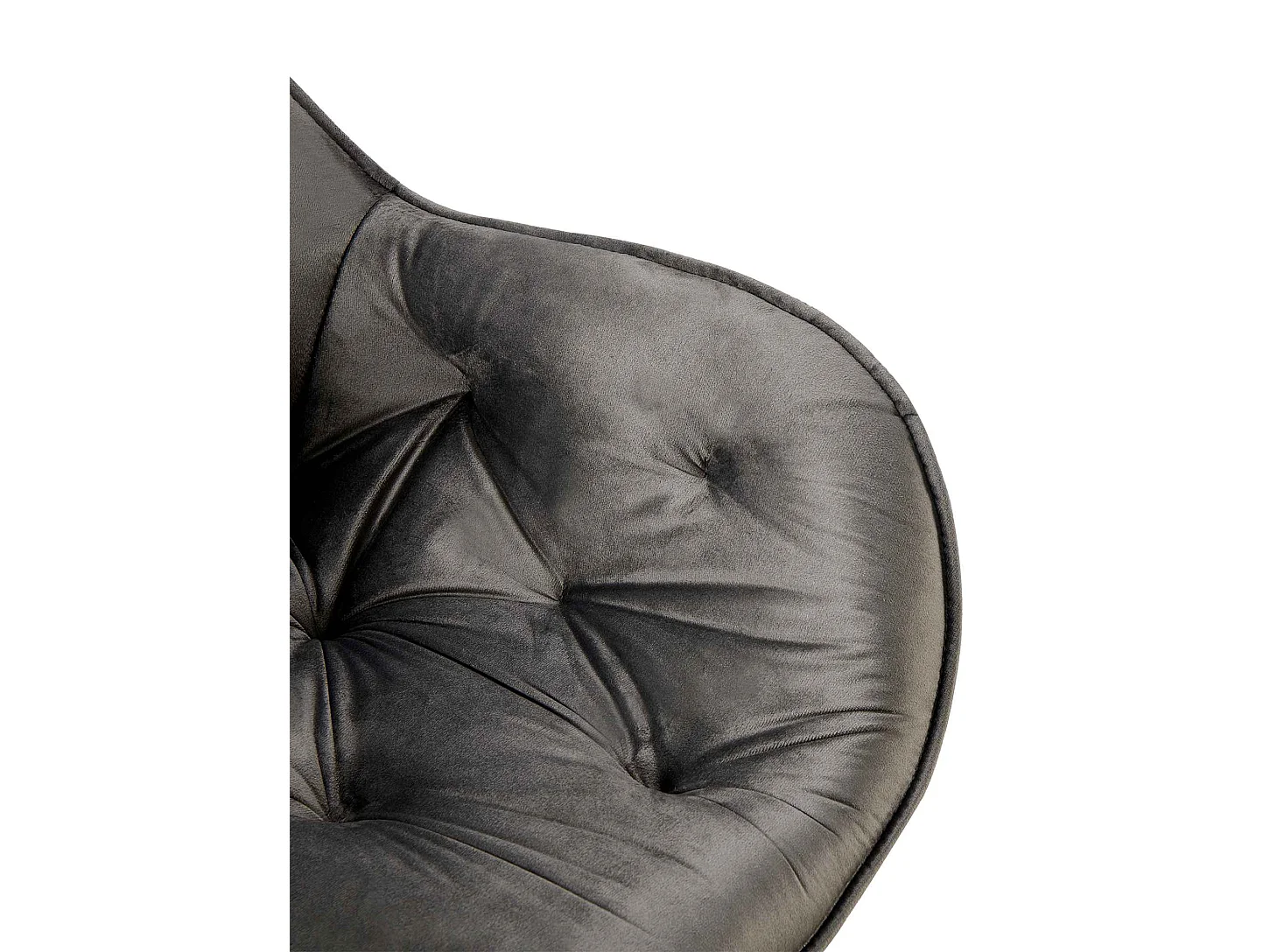 chaises avec accoudoirs - Velours - Anthracite - Tanna
