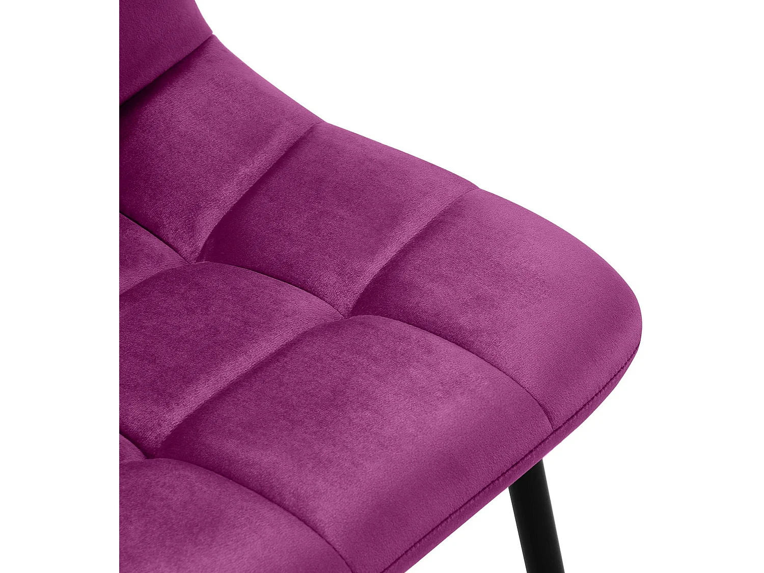 Lot de 4  chaise salle à manger - Velours - Violet - Antibes