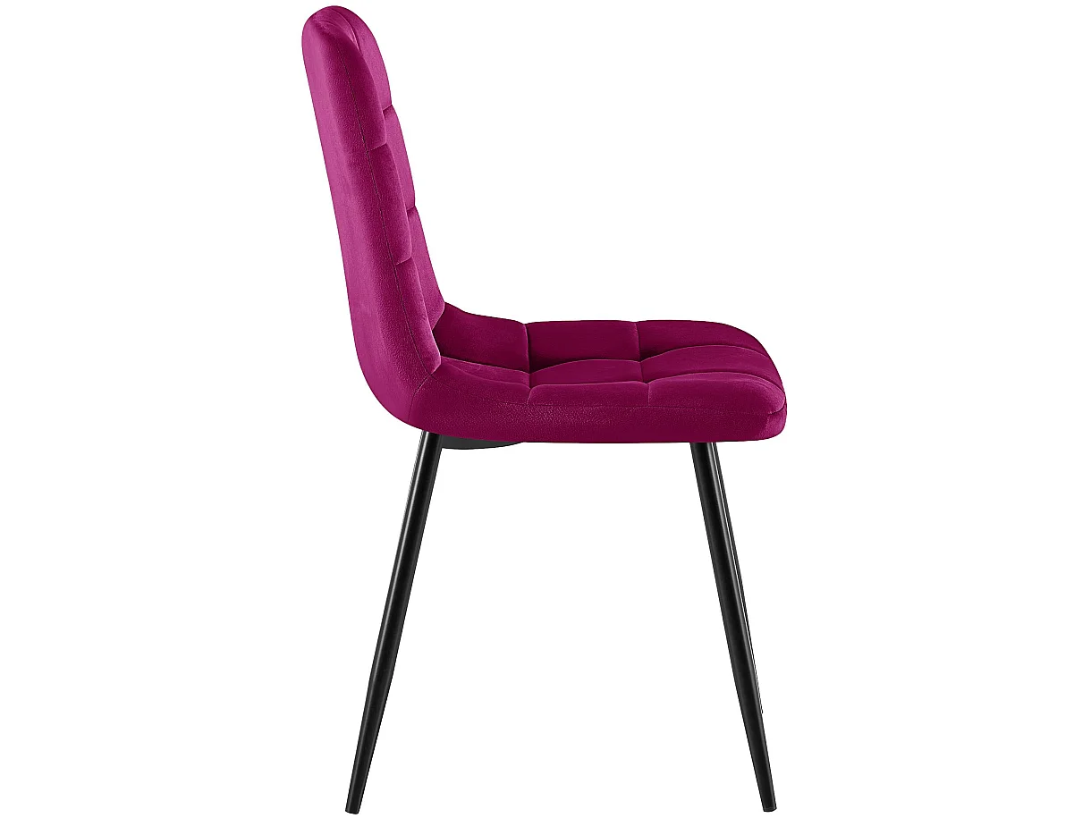 Lot de 4  chaise salle à manger - Velours - Violet - Antibes