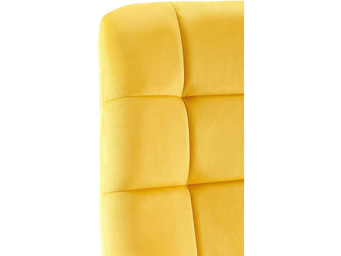 Lot de 4  chaise salle à manger - Velours - Jaune - Antibes