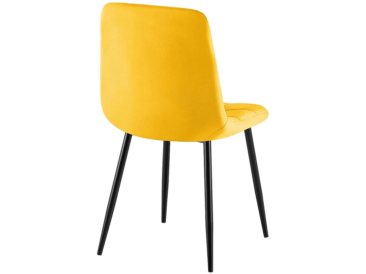 Lot de 4  chaise salle à manger - Velours - Jaune - Antibes
