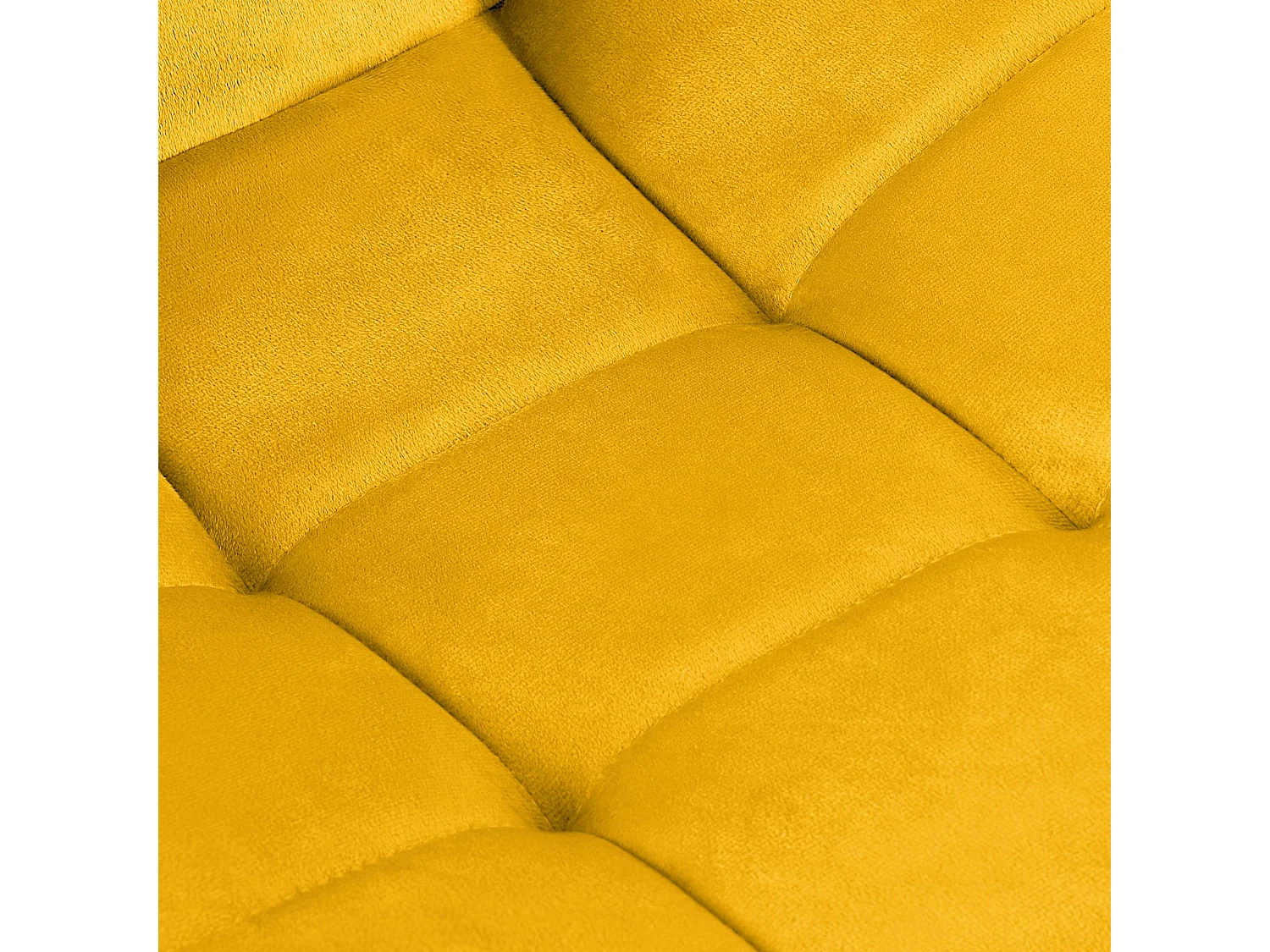 Lot de 4  chaise salle à manger - Velours - Jaune - Antibes