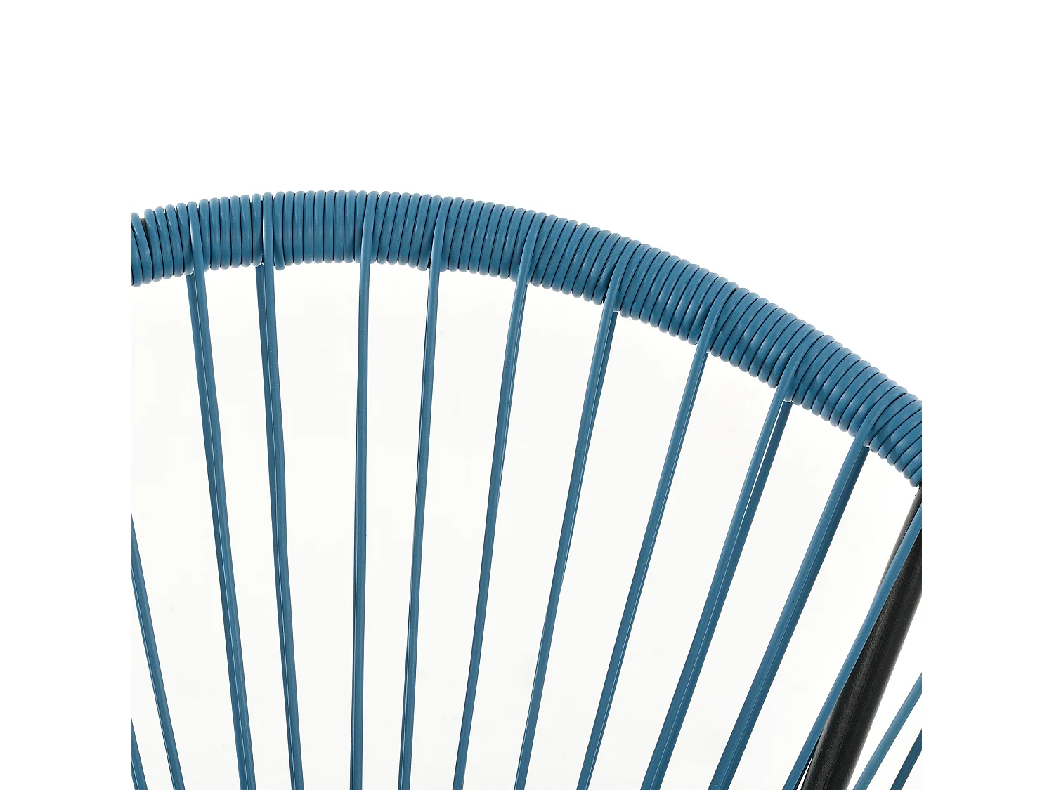 Ensemble de meubles de balcon SVITA BALI Ensemble de salon Relax Egg-Chair en osier Design Bleu