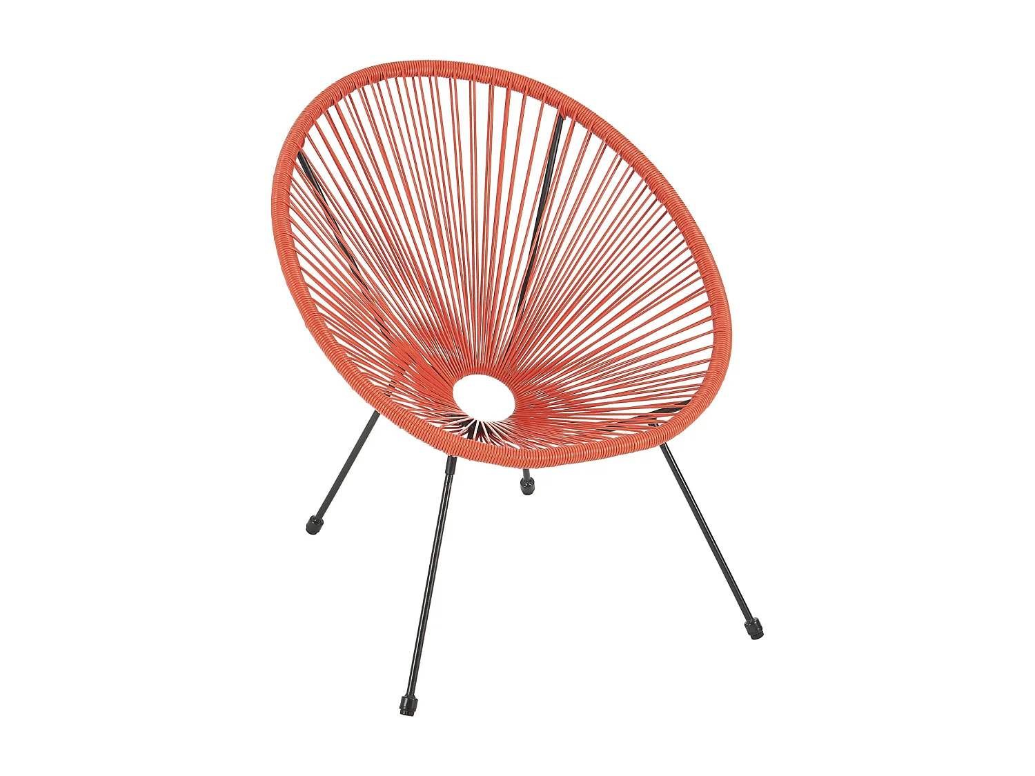 Ensemble de meubles de balcon SVITA BALI Ensemble de salon Relax Egg-Chair en osier Design Terracotta Orange