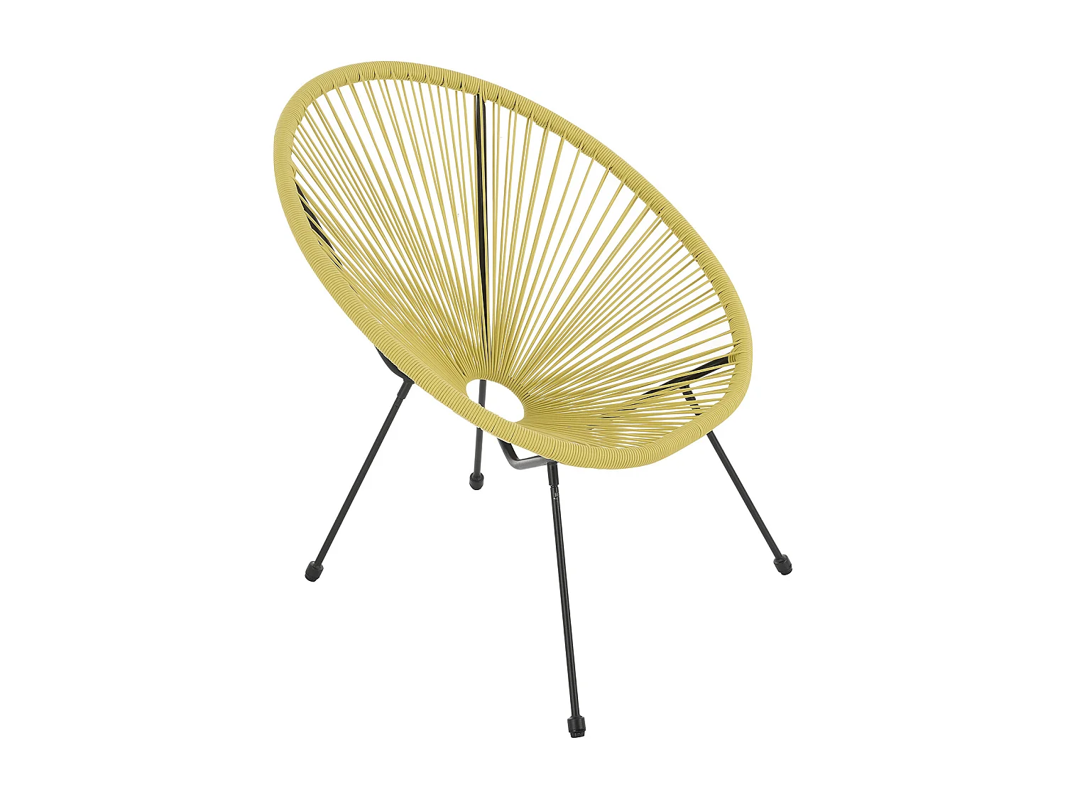 Ensemble de meubles de balcon SVITA BALI Ensemble de salon Relax Egg-Chair en osier Design Jaune