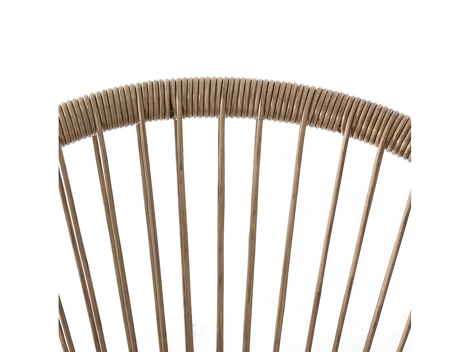 Ensemble de meubles de balcon SVITA BALI Ensemble de salon Relax Egg-Chair en osier Design Marron