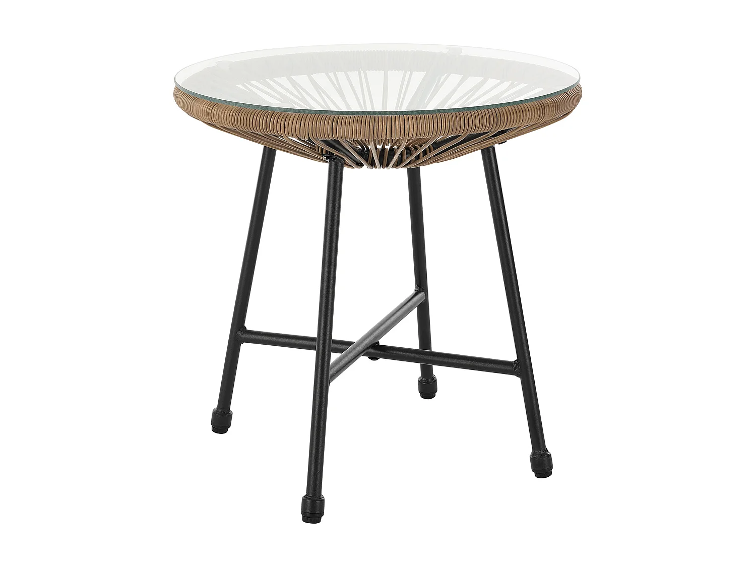 Ensemble de meubles de balcon SVITA BALI Ensemble de salon Relax Egg-Chair en osier Design Marron