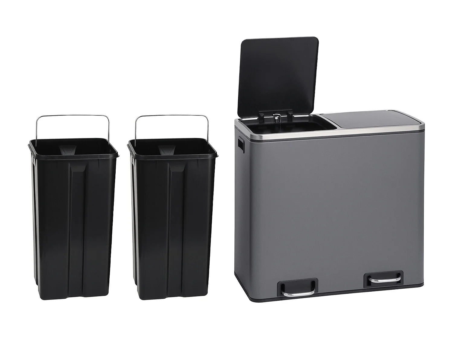 SVITA TM2X24 poubelle 48l gris