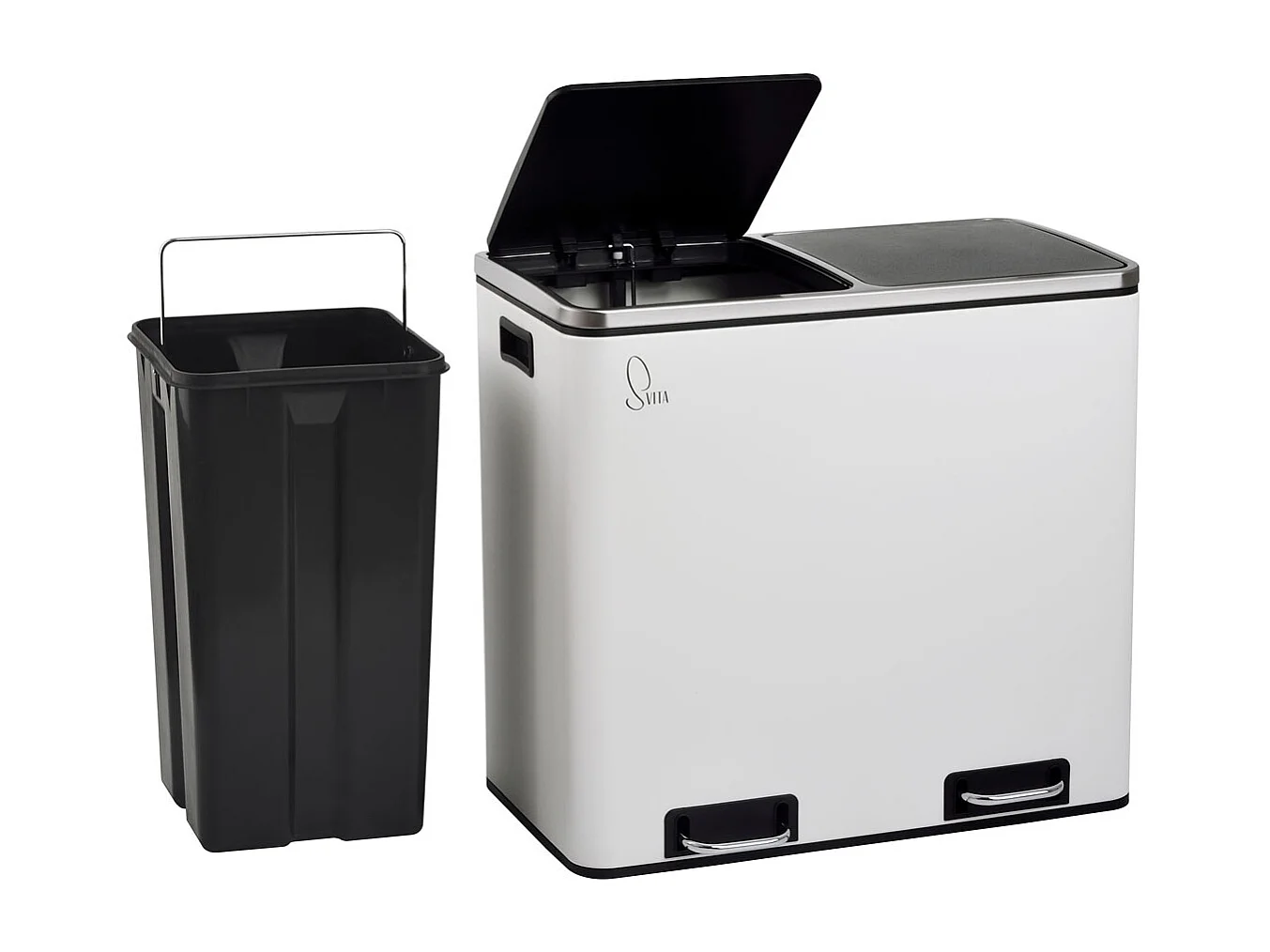 SVITA TM2X24 poubelle 48l blanc