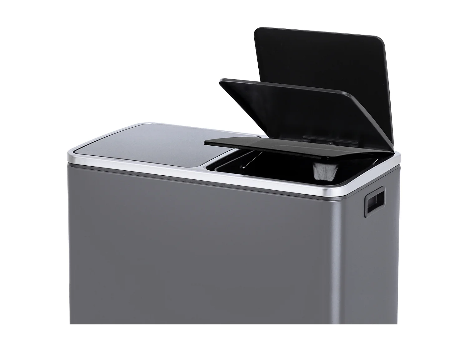 SVITA TM2X30 poubelle à pédale 60 litres, système de séparation et d'organisation de cuisine, gris