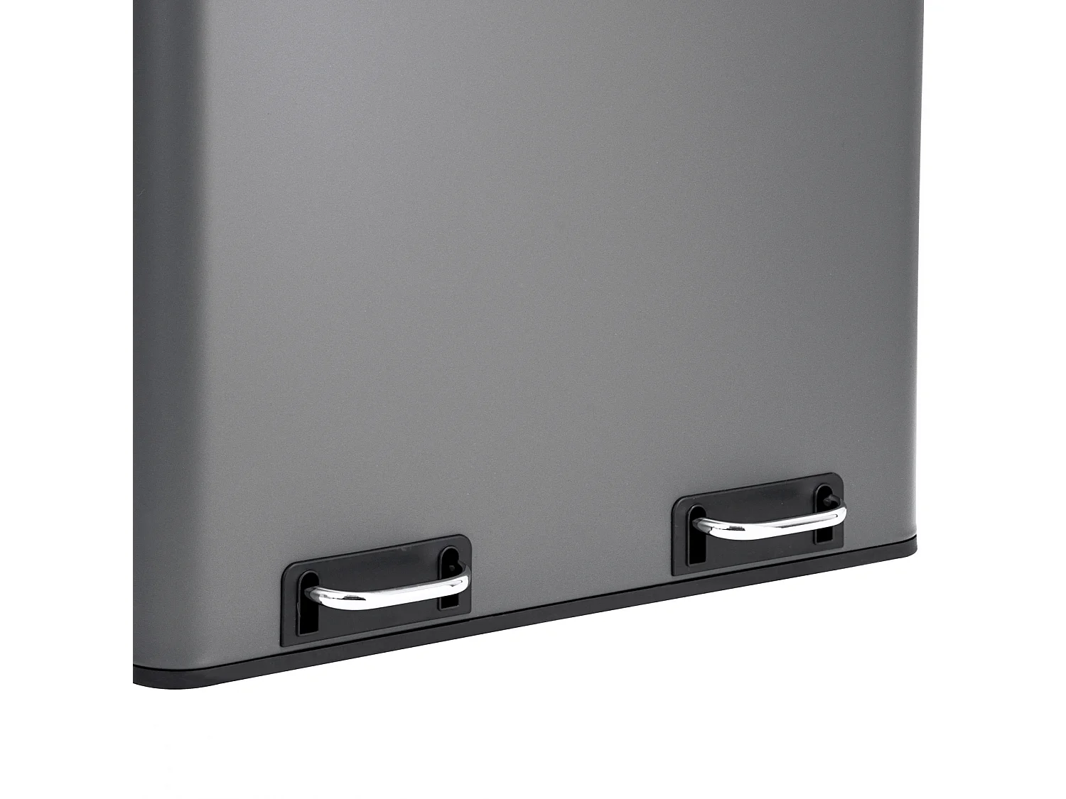SVITA TM2X30 poubelle à pédale 60 litres, système de séparation et d'organisation de cuisine, gris