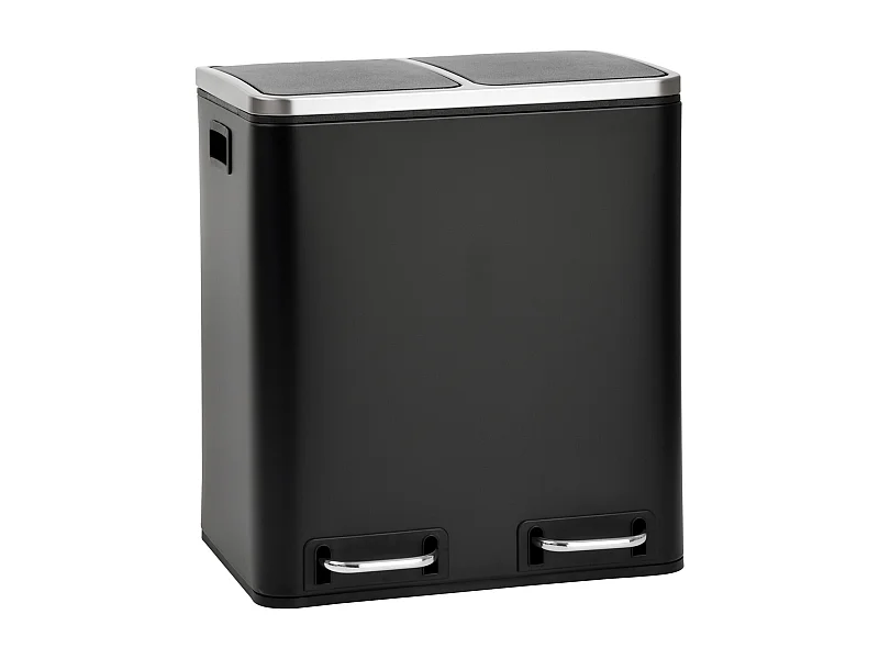 SVITA TM2X15 Poubelle 30 compartiments avec système de tri des déchets noir