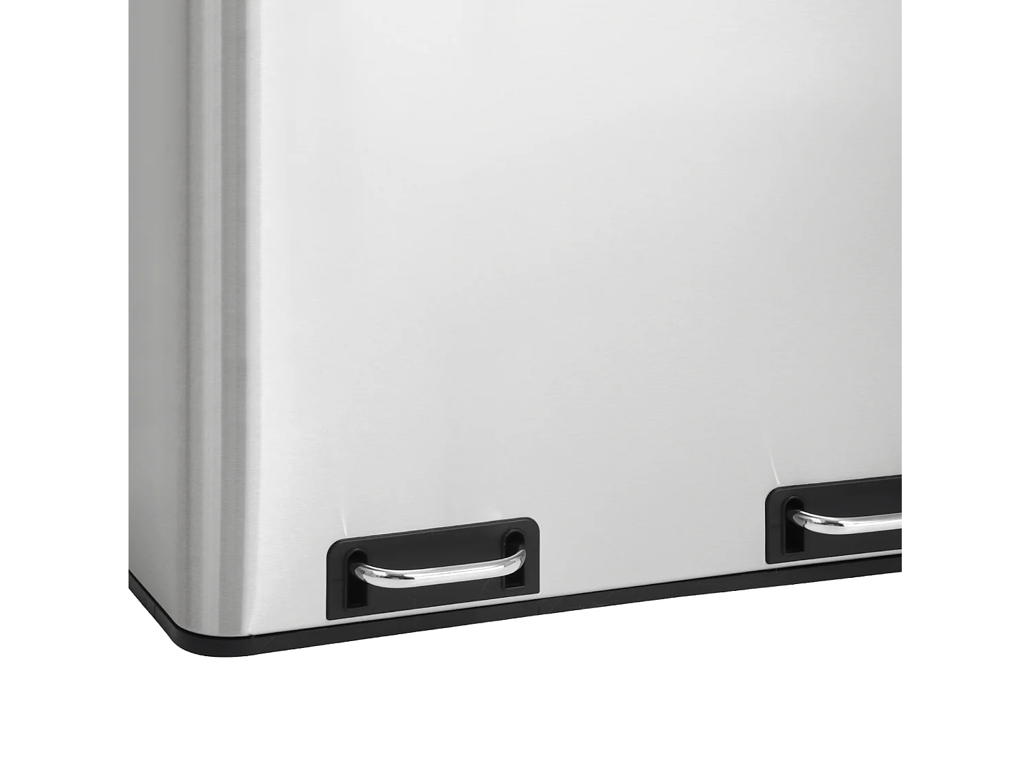 SVITA TM2X30 poubelle à pédale 60 litres, système de séparation et d'organisation de cuisine, argent