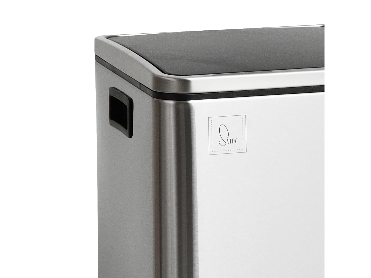 SVITA TM2X30 poubelle à pédale 60 litres, système de séparation et d'organisation de cuisine, argent