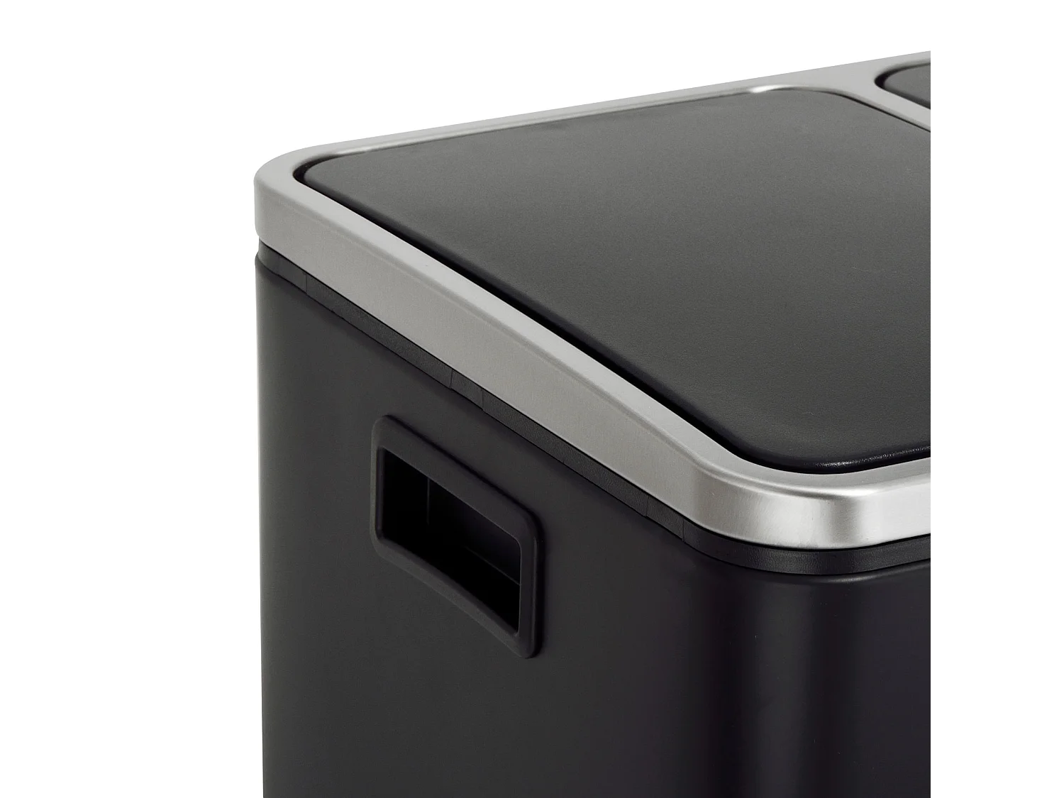 SVITA TM3X18 Poubelle corbeille à papier 54L poubelle tri sélectif gris