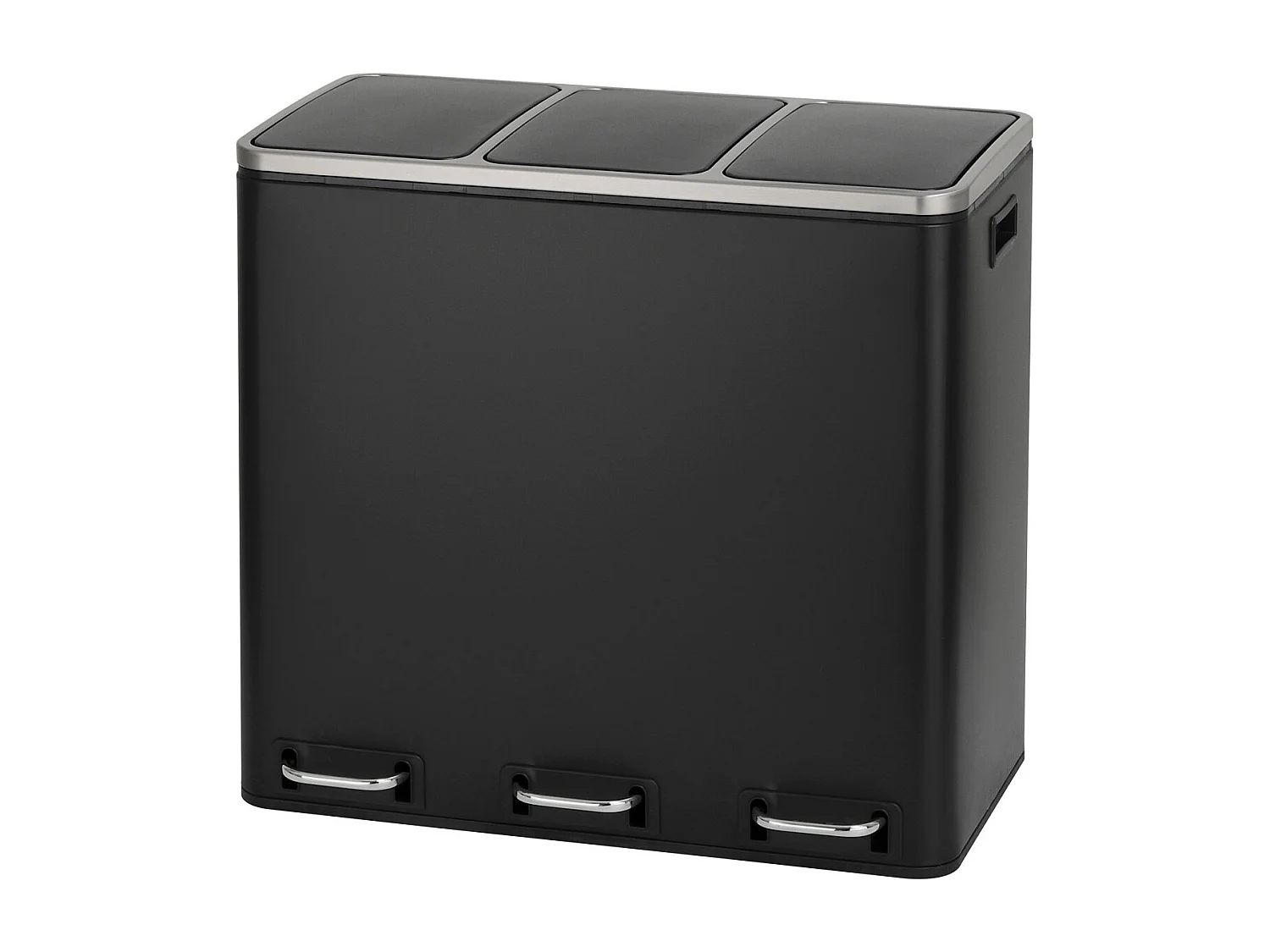 SVITA TM3X18 Poubelle corbeille à papier 54L poubelle tri sélectif gris