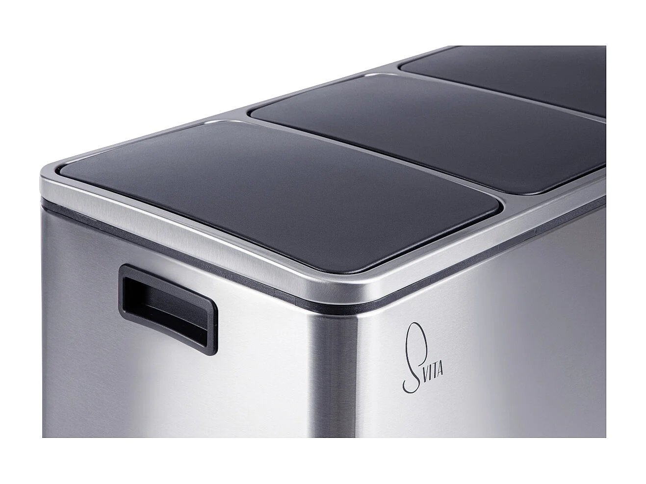 SVITA TM3X18 Poubelle corbeille à papier 54L poubelle tri sélectif blanc