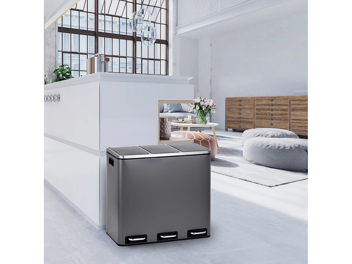 MÜLLEIMER TM3X18 Schwarz