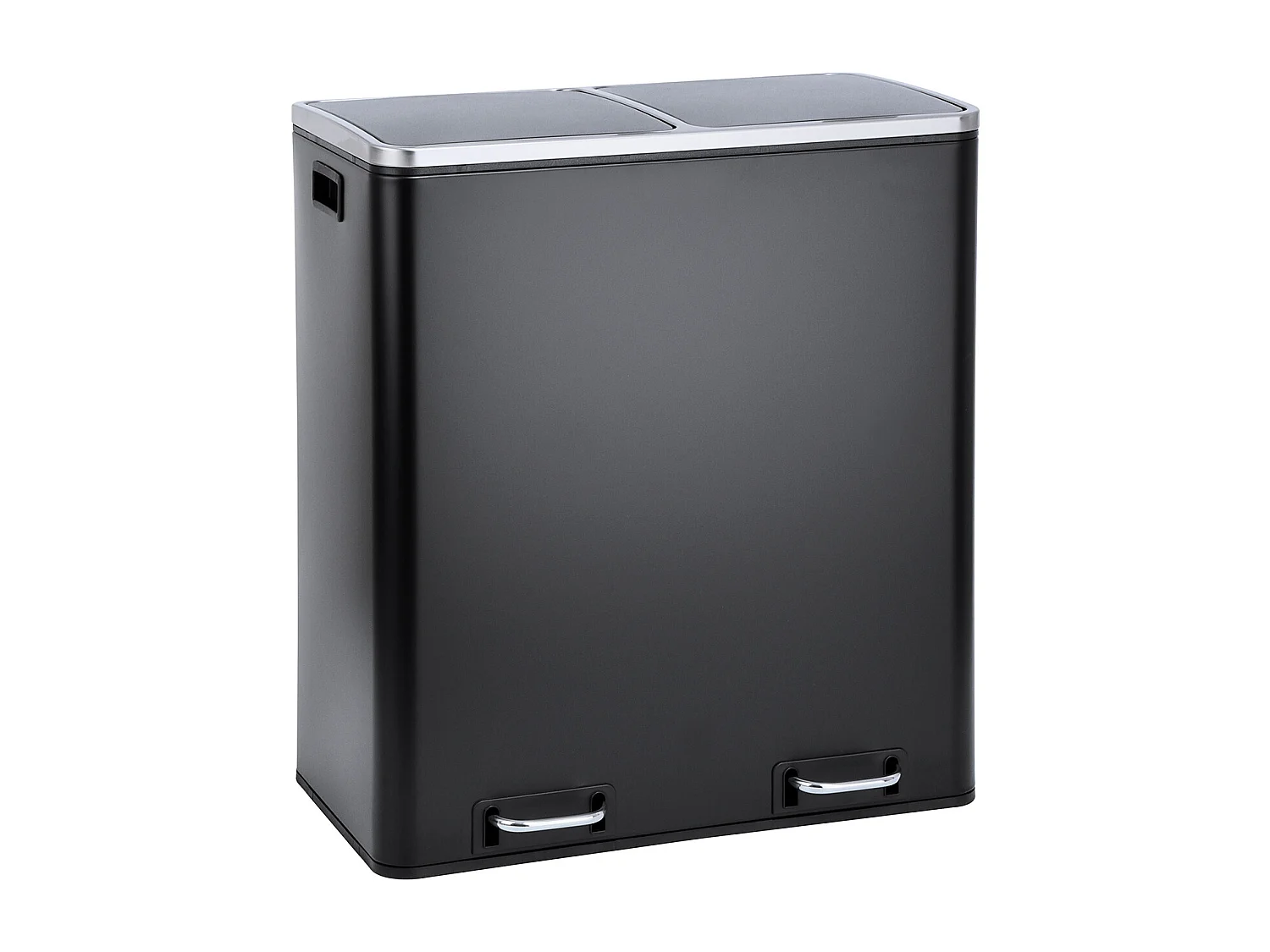 SVITA TM2X30 poubelle à pédale 60 litres, système de séparation et d'organisation de cuisine, noir