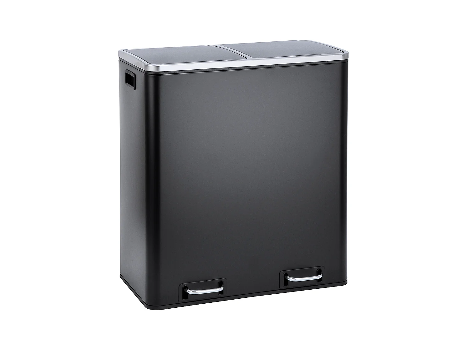 SVITA TM2X30 poubelle à pédale 60 litres, système de séparation et d'organisation de cuisine, noir