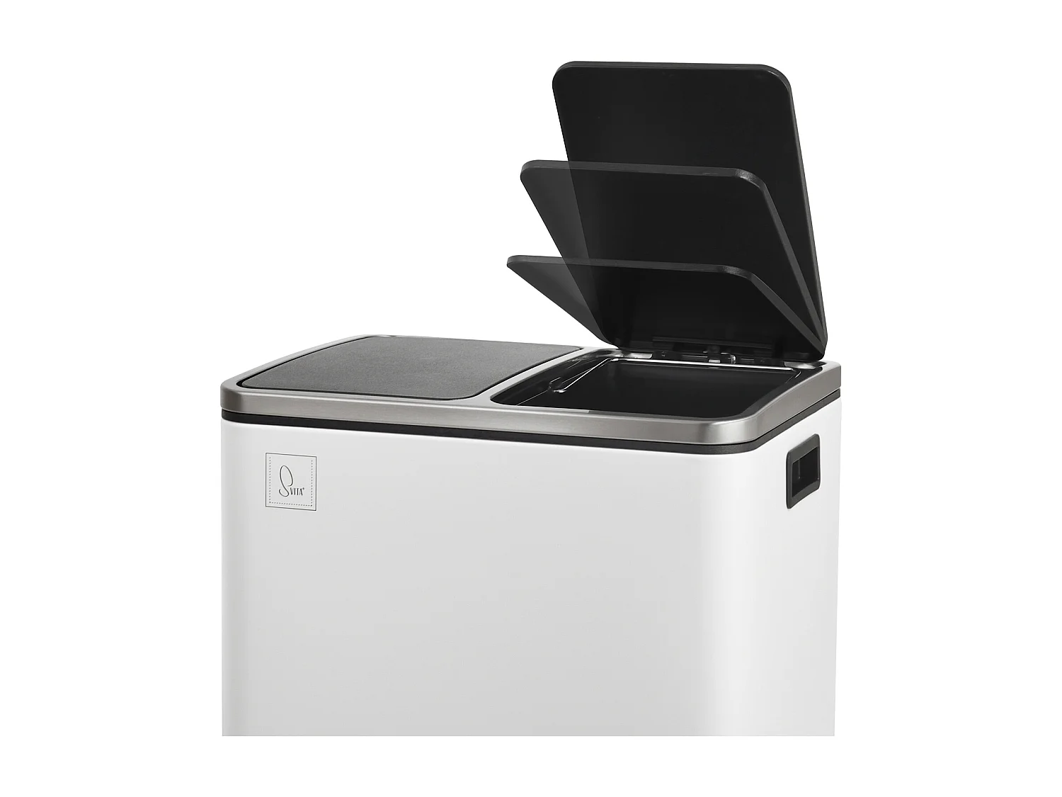 SVITA TM2X15 Poubelle 30 compartiments avec système de tri des déchets blanc