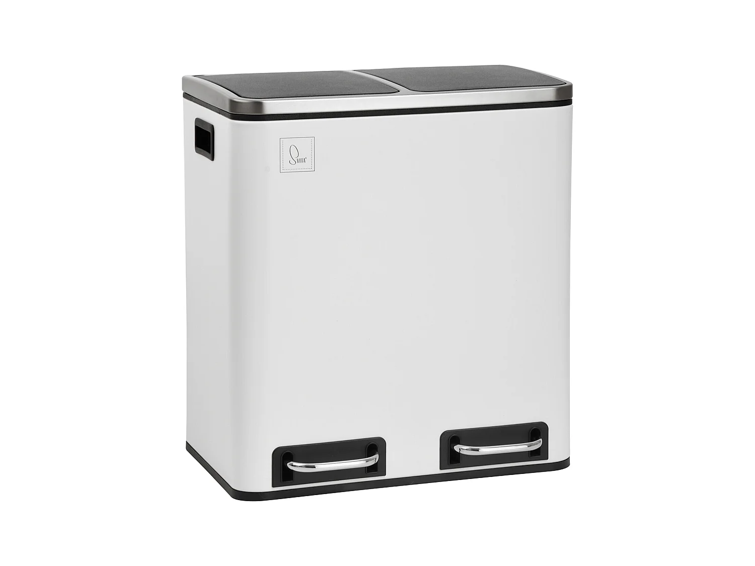 SVITA TM2X15 Poubelle 30 compartiments avec système de tri des déchets blanc