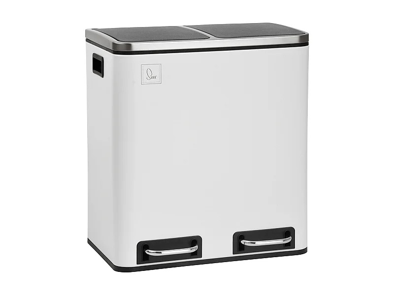 SVITA TM2X15 Poubelle 30 compartiments avec système de tri des déchets blanc